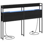 vidaXL Tête de lit de rangement Chêne noir 120 cm Bois d'ingénierie