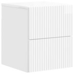 vidaXL Cabinet de chevet mural 2 Pièces Blanc brillant 33 x 34 5 x 40 cm