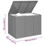 vidaXL Boîte à coussins de jardin Résine tressée 145x100x103 cm Marron