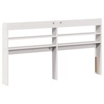 vidaXL Tête de lit avec étagères blanc 140 cm bois massif de pin