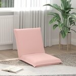 vidaXL Fauteuil de sol ajustable Rose Tissu en laine de mouton