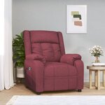 vidaXL Fauteuil inclinable électrique Rouge bordeaux Tissu