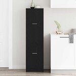 vidaXL Cabinet de Pharmacie Chêne noir 40 x 41 x 144.5 cm
