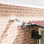 vidaXL Tissu de auvent Rouge et Blanc 600 × 350 cm Polyester