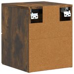 vidaXL Cabinet de chevet mural Chêne fumé 33 x 34 5 x 40 cm