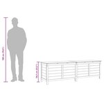 vidaXL Boîte de rangement de jardin anthracite bois massif de sapin