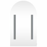 vidaXL Armoire de bain à miroir avec LED arquée chêne 42x13x70 cm