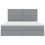 vidaXL Lit avec rangement et LED Gris clair 160 x 200 cm Polyester