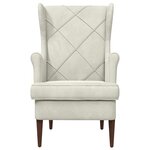 vidaXL Fauteuil Crème Velours