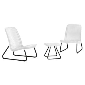 Keter Salon de jardin 3 Pièces Rio Blanc 218155
