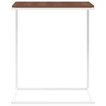vidaXL Table d'appoint Blanc 55x35x66 cm Bois d'ingénierie
