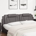 vidaXL Coussin de tête de lit Viana gris 200 cm similicuir