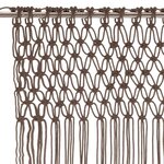 vidaXL Rideau en macramé Taupe 140x240 cm Coton