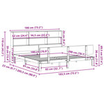 vidaXL Lit bibliothèque sans matelas 180x200 cm bois massif de pin