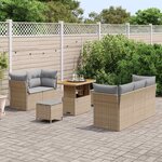 vidaXL Ensemble de canapé de jardin 8 Pièces beige et gris clair