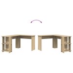 vidaXL Bureau d'angle avec rangement chêne de Sonoma 140x113 5x75cm