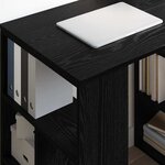 vidaXL Bureau Chêne noir 90 x 50 x 75 cm Bois d'ingénierie