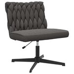 vidaXL Chaise pivotante de bureau gris foncé bouclé comme laine tissu