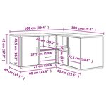 vidaXL Armoire d'angle sonoma gris 160x40x45 cm bois d'ingénierie