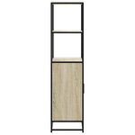 vidaXL Buffet haut chêne sonoma 68x35x139 cm bois d'ingénierie métal