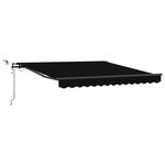 vidaXL Tissu de auvent Noir 350 x 250 cm Polyester