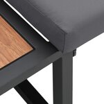 vidaXL Canapé de jardin 2 places avec coussins anthracite