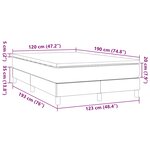 vidaXL Sommier à lattes de lit et matelas marron foncé 120x190cm tissu