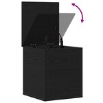 Boîte de rangement vidaXL en chêne noir 40x42x46 cm en bois d'ingénierie