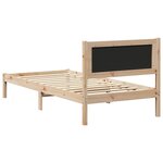 vidaXL Cadre de lit avec tête de lit rembourrée Gris clair 90 x 190 cm