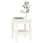 vidaXL Table basse Blanc 35x35x40 cm Bois massif de pin