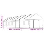 vidaXL Belvédère avec toit blanc 15 61x4 08x3 22 m polyéthylène