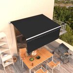 vidaXL Auvent rétractable manuel avec store 3 5x2 5 m Anthracite
