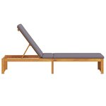 vidaXL Transat 1-personne Marron 200 x 55 x 94cm Bois d'acacia massif