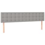 vidaXL Sommier à lattes de lit matelas LED Gris clair 200x200 cm Tissu