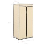 vidaXL 2 Pièces Garde-robes Crème 75x50x160 cm