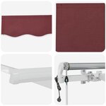 vidaXL Auvent rétractable automatique bordeaux 300x250 cm