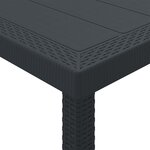 vidaXL Table de Jardin Anthracite 350 x 100 x 74 cm polyrotin