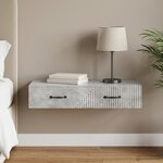 vidaXL Table d'appoint murale 87 5 x 34 5 x 17 cm Bois d'ingénierie
