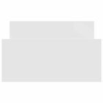 vidaXL Cadre de lit sans matelas blanc 75x190 cm bois d'ingénierie