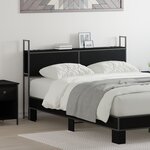 vidaXL Tête de lit de rangement Chêne noir 120 cm Bois d'ingénierie
