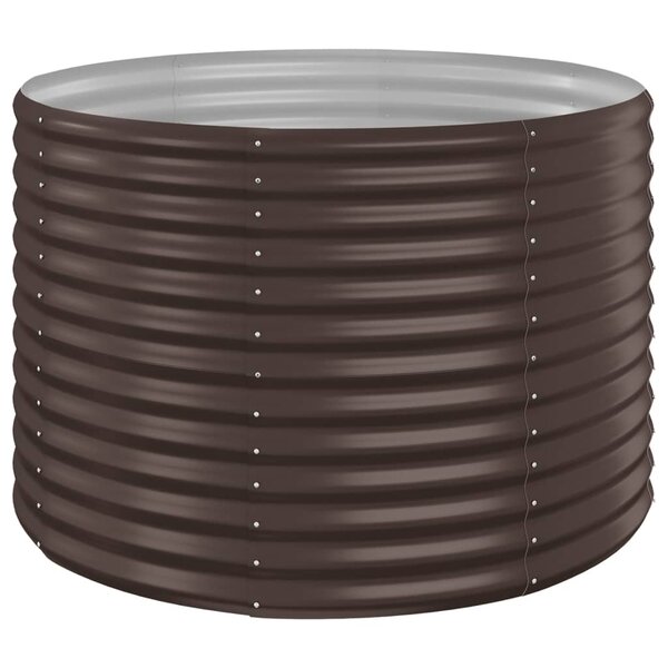 vidaXL Lit surélevé de jardin Acier enduit de poudre marron