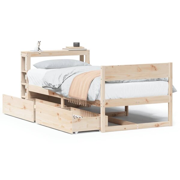 vidaXL Cadre de lit sans matelas 100x200 cm bois massif de pin