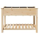 Jardinier vidaXL avec grilles 115x59x76 cm en bois massif de sapin