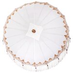 vidaXL Parasol balinais Crème (180-190) x 260 cm Coton et bois massif