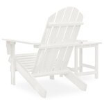 vidaXL Chaise de jardin Adirondack avec table Bois de sapin Blanc