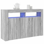 vidaXL Buffet Sonoma gris 116 x 30 x 75 cm Bois d'ingénierie