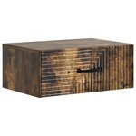 vidaXL Cabinet de chevet mural 2 pièces Chêne fumé 49 x 34 5 x 20 cm