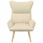 vidaXL Fauteuil relaxant Crème 69 x 74 x 93 cm tissu