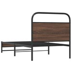 vidaXL Cadre de lit sans matelas 107x203 cm chêne marron