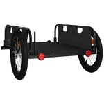 vidaXL Remorque de vélo noir tissu oxford et fer